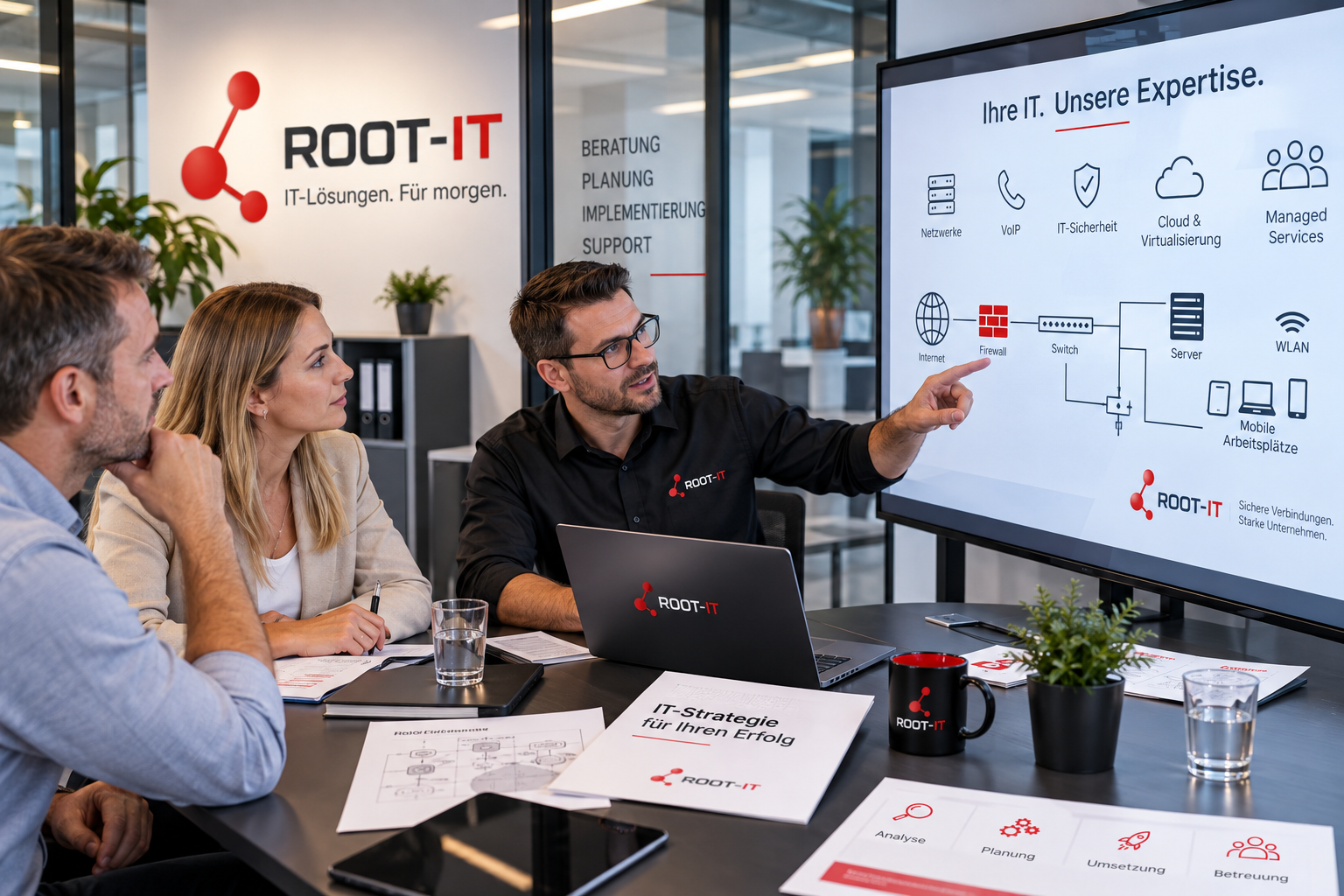 ROOT-IT IT-Beratung im modernen Büro